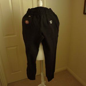 Men's Fleece Sweatpants 49er NFL Reebok Med Black